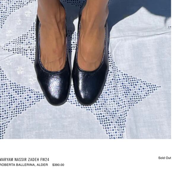 Maryam Nassir Zadeh, Roberta Ballerina – Metallic Alder size 39 - Picture 1 of 7